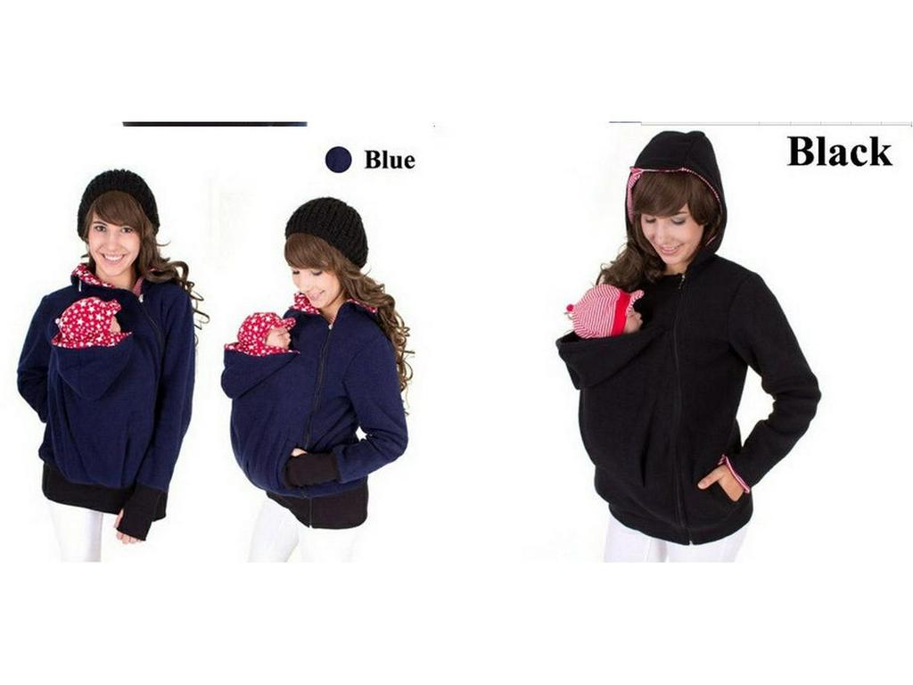 2025 Women's Autumn/Winter Hot-Selling 3-in-1 Multifunctional Mummy Kangaroo Hoodie Coat