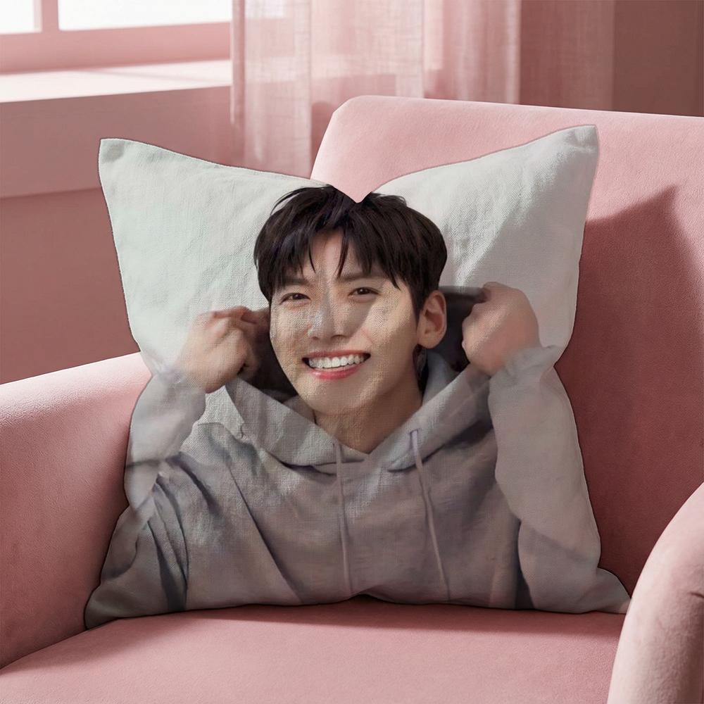 J-Ji C-Chang Wook Cushion Cover Multi-Scene Pillow Cover for Home & Car - Reversible, Soft & Durable for Daily Use