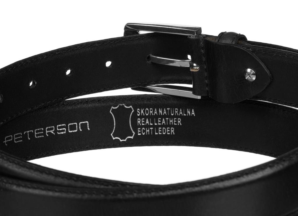 PTN Narrow Leather Belt LTP-CRU-135-9432 Black