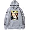 Japanese Animation Hoodies Print Fashion Sweatshirt Casual Unisex Autumn Winter Fleece Streetwear Tops Male Sudaderas