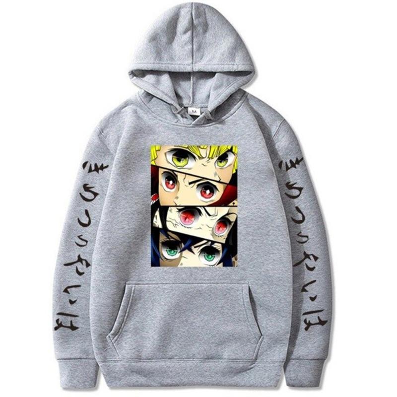 Japanese Animation Hoodies Print Fashion Sweatshirt Casual Unisex Autumn Winter Fleece Streetwear Tops Male Sudaderas