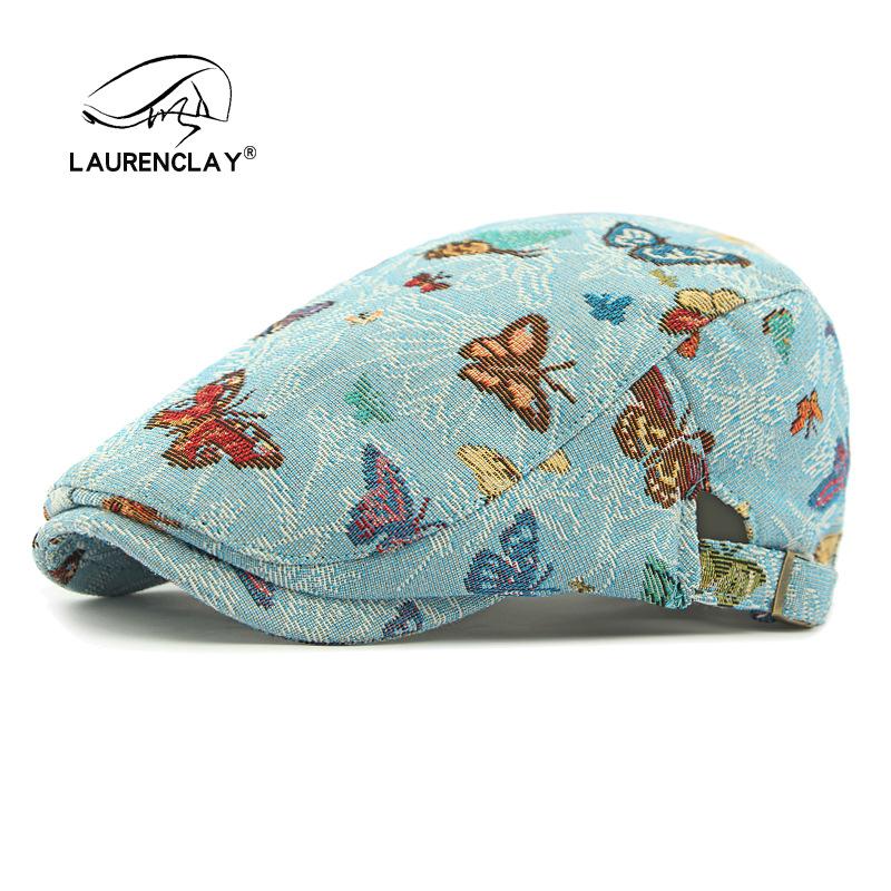 Personalisierte Jacquard-Mütze Damen Britischer Retro-Barett Einkaufen Lässig Vorwärtskappe Literarische Kappe Trend