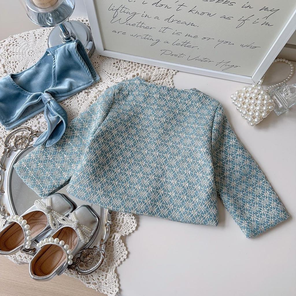 Schicker Windmantel & Plisseerock-Set für kleine Mädchen - Frühling/Herbst