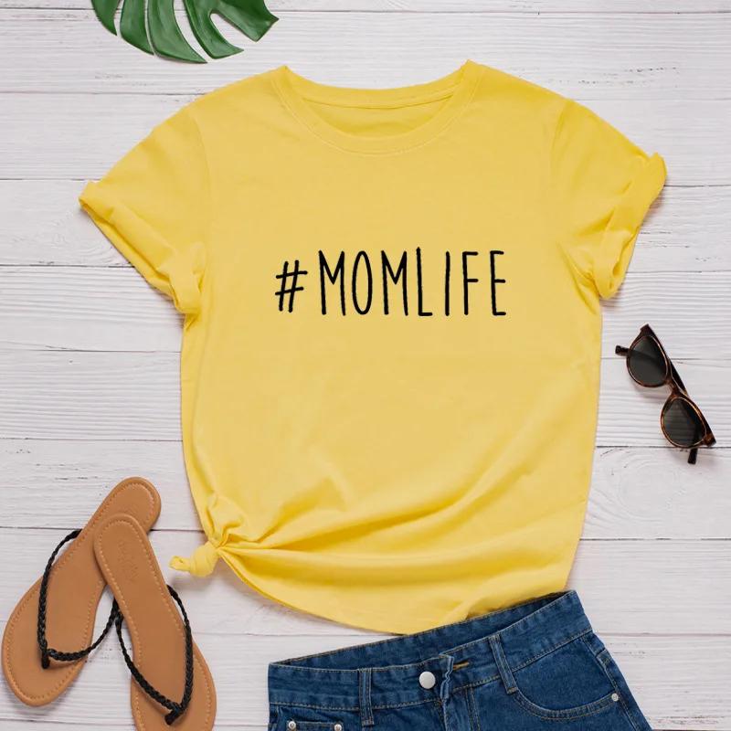 #momlife Letter Print Women T Shirt Short Sleeve O Neck Loose Women Tshirt Ladies Tee Shirt Tops Clothes Camisetas Mujer