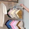 18 Clips Socks Drying Rack Large Capacity Stainless Steel Underwear Drying Clips Rust-proof Windproof Underwear Socks Holder