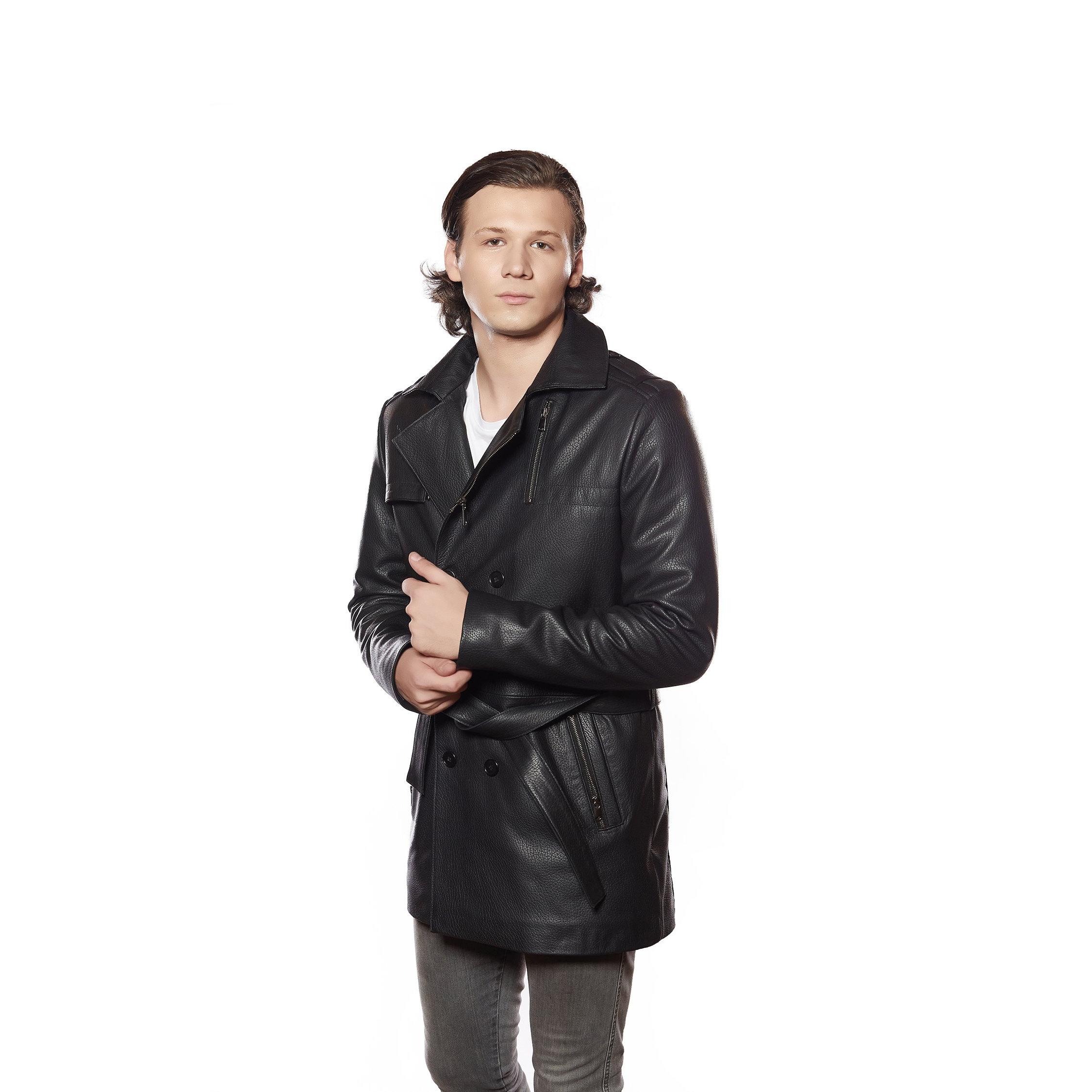 

Мужское пальто из натуральной кожи Deriza XS коричневый