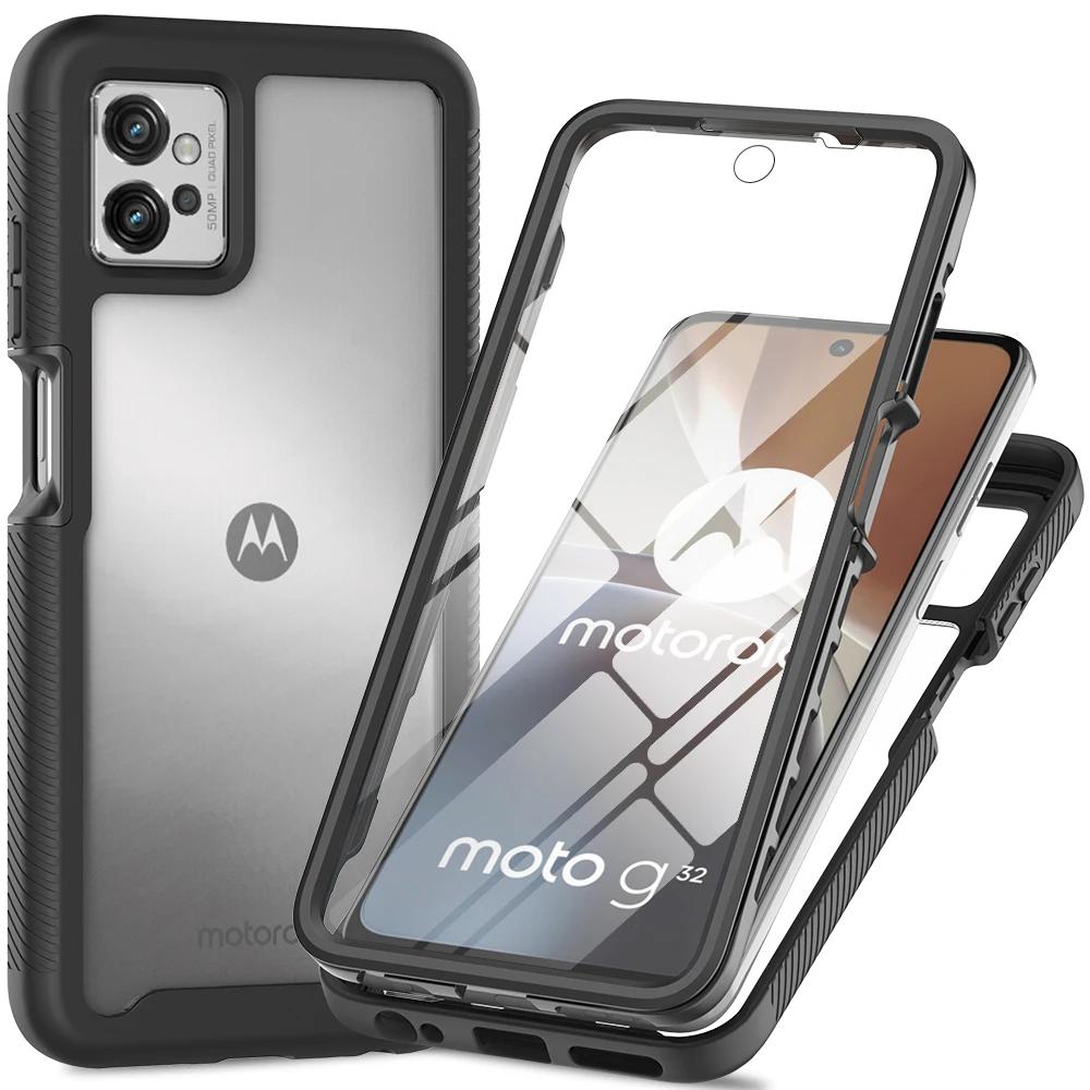 Custodia Antiurto Blindata con Protezione Schermo in PET per Motorola Moto G32 G42 G52 G82 5G E13 G13 G23 G53 G14 G54 G84 Cover Posteriore