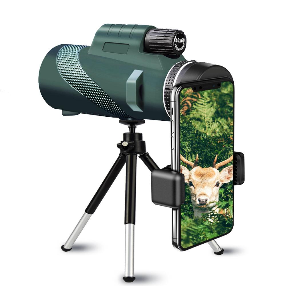 Amazon's New 40*60 Monocular High-definition Dark Green Concert Handheld Aiming Telescope.