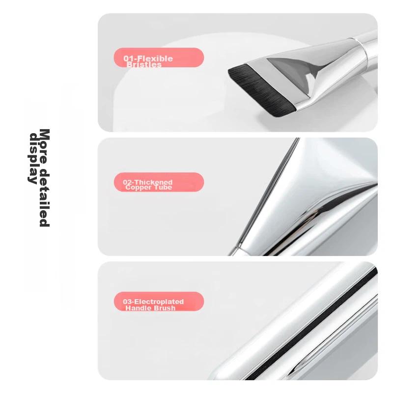 UPLUS Flat-Top Foundation Brush, Seamless, Mask Brush, Concealer Brush, No-Absorbing Powder, 1 pack