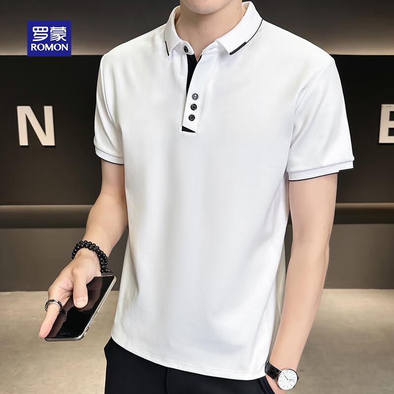 ROMON Men s Ice Cotton Short Sleeve Polo Shirt XL