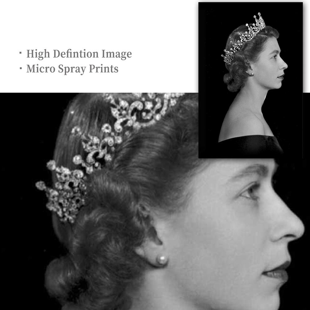 Queen Elizabeth Bubble Gum Poster and Printing Wall Art Wall Art British Royal Canvas Painting Wall Family