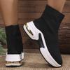 Moda 2025 Botines de Punto de Fondo Grueso para Mujer Comodidad Transpirable Plataforma Zapatos Calcetín Mujer Tallas Grandes Cuñas Botines Cortos Mujer
