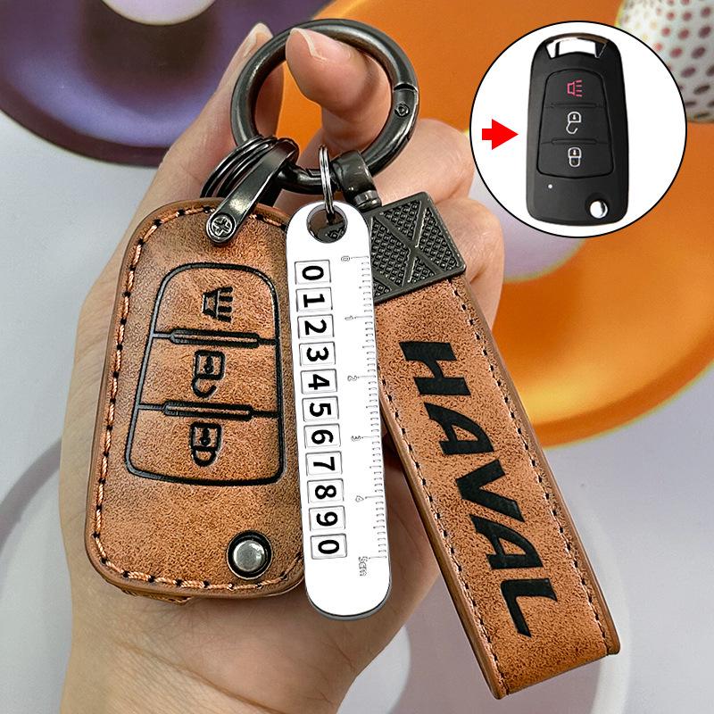 Haval Autoschlüsselhülle für H6, Big Dog, F7, Xiaolong MAX, Roter Hase, H5, Beast, H9 - High-End Tasche für 23 Modelle