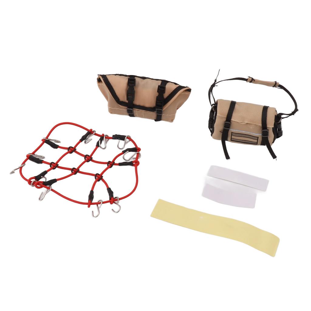 RC Simulation Decoration Accessories Roof Luggage Net Luggage Bag For Traxxas 118 TRX4M Red