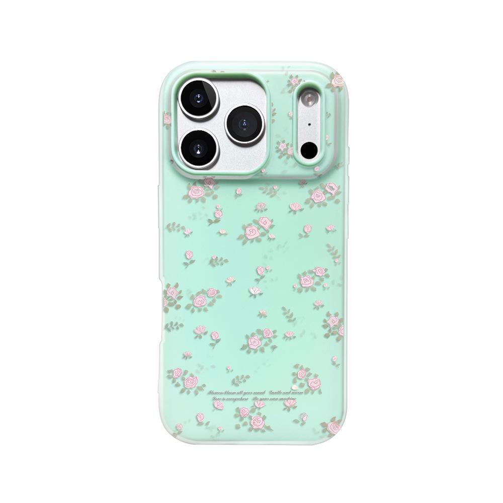 Pink Rose Floral Application Vivo Millet Oppo Glory Matte Mobile Phone Case Huawei Mate Apple 17/16pro