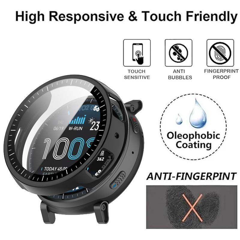 PC-Gehäuse+Gehärtetes Glas Für Amazfit Active Max Displayschutz Schutzhülle Für Amazfit Active Max Abdeckung Schale Zubehör