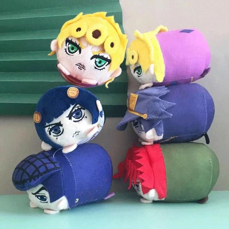 10cm Anime Jojos Bizarre Adventure Giorno Plyšové hračky Kawaii Přívěsek na klíče Kreslená Kujo Jotaro Bruno Bucciarati Figurka Panenka Ženy Děti