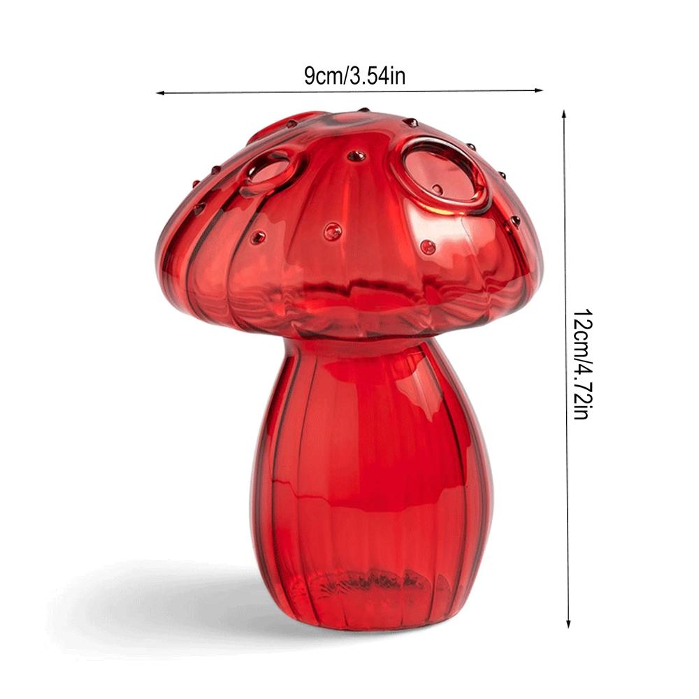 

Стеклянная настольная ваза в форме гриба, настольный цветочный горшок, террариум для растений, домашний офис, украшения стола, цветочная композиция