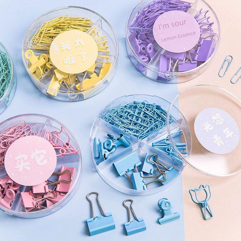 Clip Long Tail Clip Assortment Pack Clip Book Clip Fresh Stationery Ticket Folder Multifunctional Office Clip Folder Organize Folders Small Size