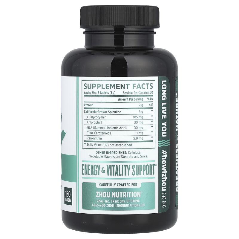 Spirulina, 180 Tablets