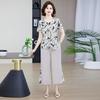 Mom's New Chinese Style Two-Piece Set: Spring/Autumn Blouse & Summer Set for Middle-Aged and Elderly Women, 2026