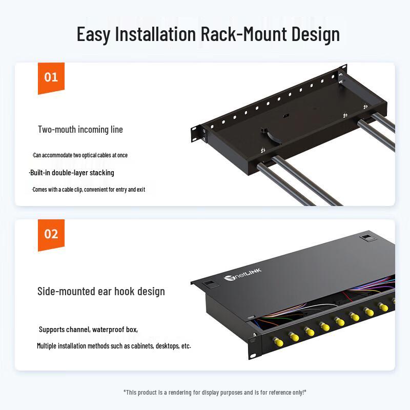 NETLINK 24-Port ST Single-Mode Rack-Mount Fiber Optic Distribution Frame
