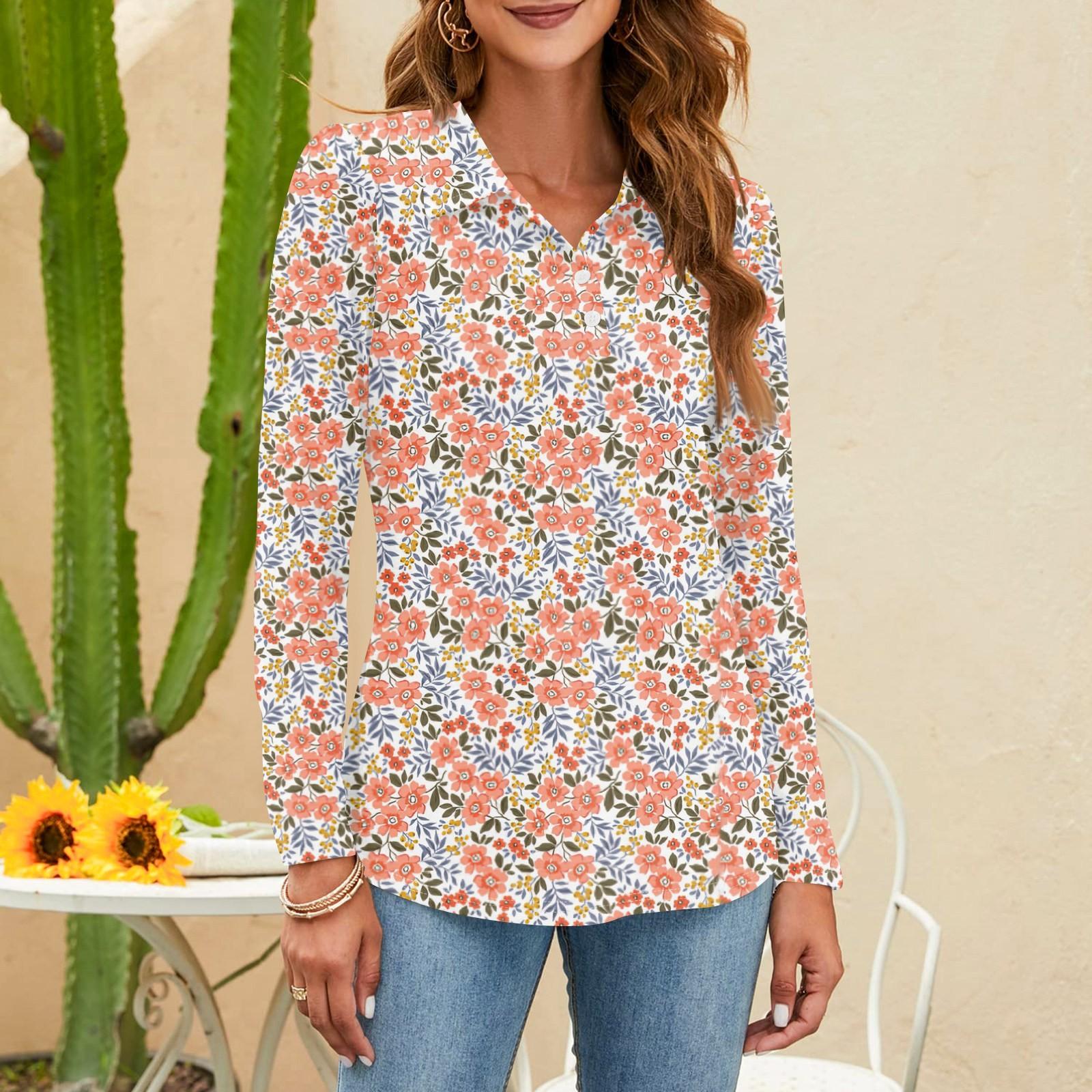 Женская модная рубашка с принтом — фото 7