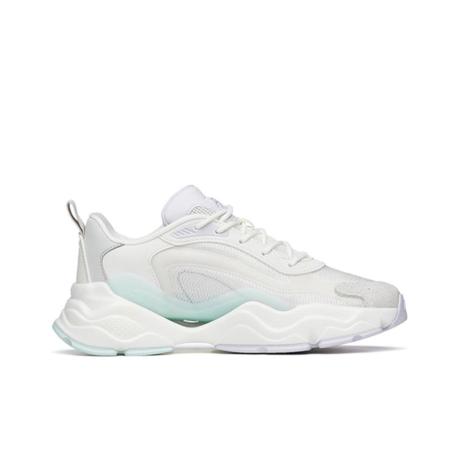 Anta Millennium 4.0 Shock Absorption Non-Slip Wear-Resistant Low-Top Dad Shoes Women Sneakers White Purple Gray 122228890-3