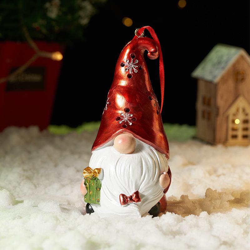 Elegantly Crafted Christmas Gnome Resin Ornaments