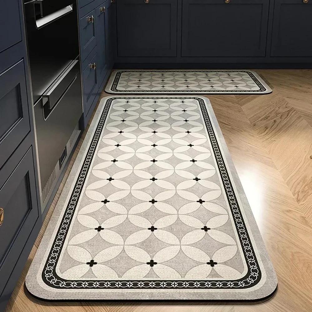 Kitchen Carpet Mat Rug Geometric Pattern Home Decoration for Cooking Area Floor Mat Long Striped Design Bedroom Decor Home Rugs