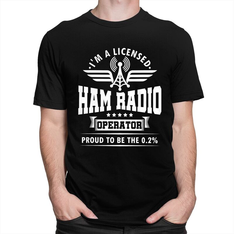 Custom Licensed Ham Radio Operator Communications Tshirts for Men Short Sleeve T Shirt Tshirt Loose Fit 100 Cotton Tees Gift