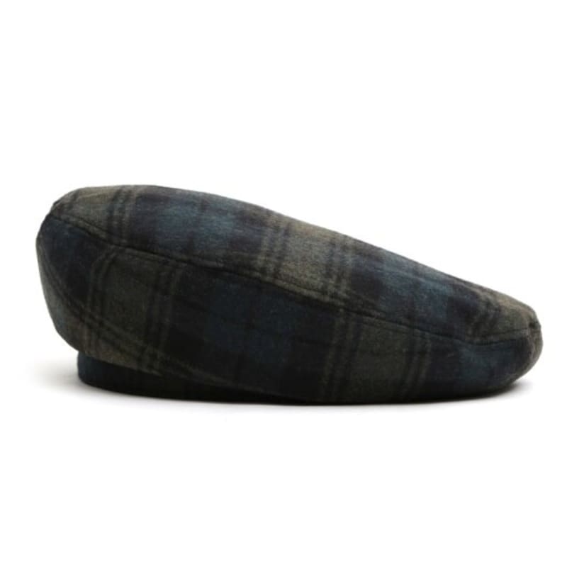 UNDERCONTROL studio FULL MOON BERET / WOOL CHECK / FOREST GREEN