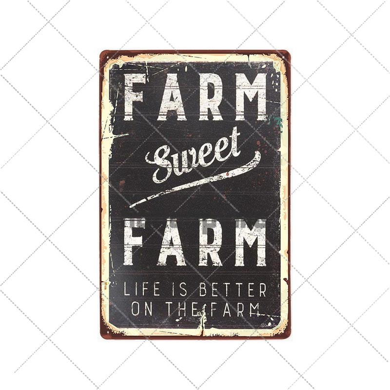 Farm Fresh Tin Sign Plaque Metal Vintage Farmhouse Decor Retro House Decoration Wall Poster 20x30 Cm