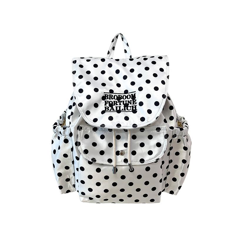 Schoolbag cute girl polka dot backpack 1011 new fashion travel small backpack high school students large capacity schoolbag