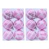 Plastic Plaids Design Festival Ornament 6cm Christmas Tree Decoration Balls