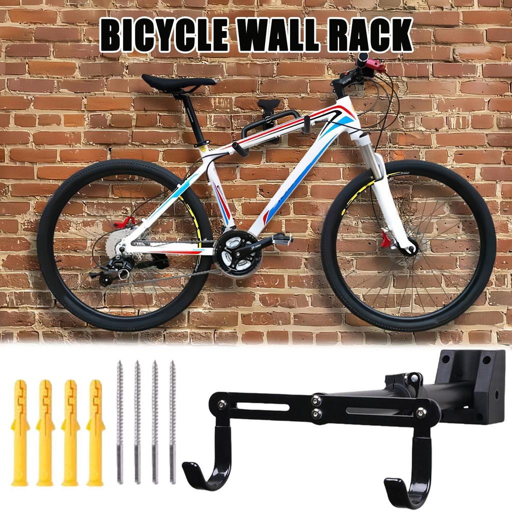 Wall Mount Bike Hanger Road Bike Organizer Holder Wall Mount 360 Degree Adjustable Utility Hooks Space-Saving Shelving System