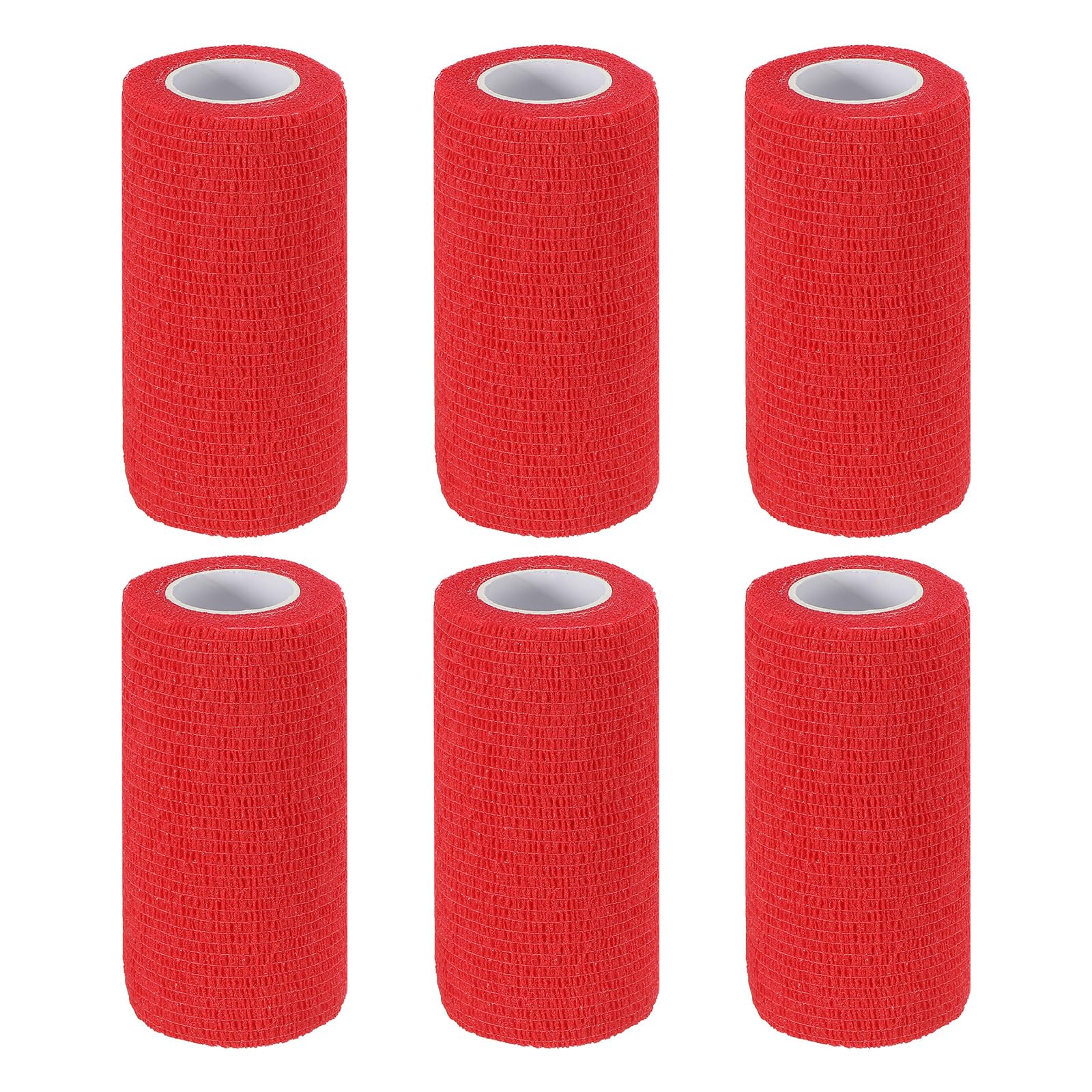 

PATIKIL x Bandage Elastic Wrap Tape for Athletic and Outdoor Red 4 177 Self-Adhesive Wraps, 6-Piece Self-Breathing Self-Adhesive Stretching, Sports,