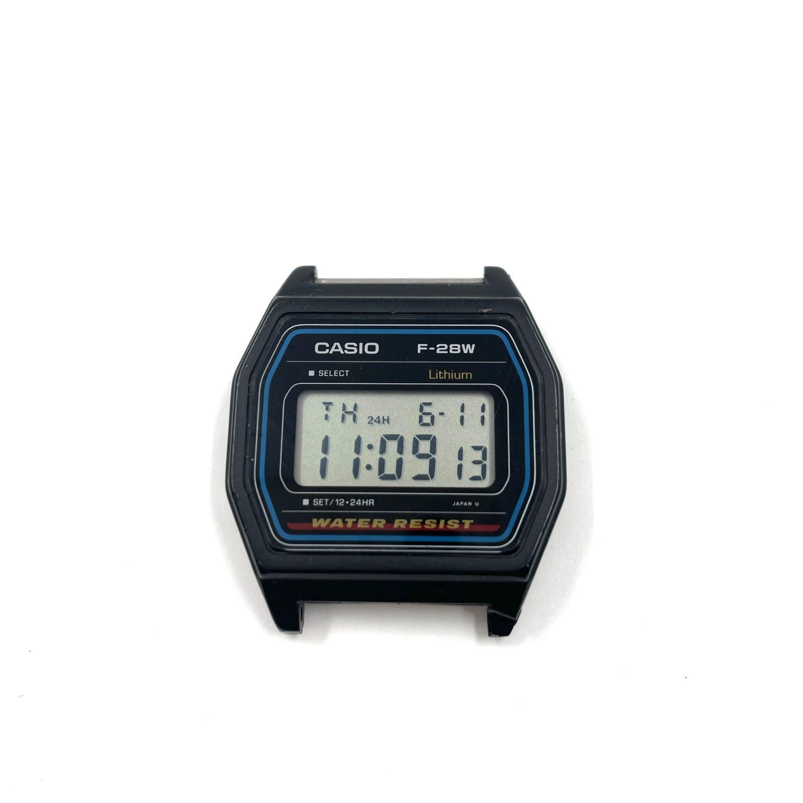 Used Rare Casio Digital F-28W Face Only Working Watch Chipukashi [FJ0611]