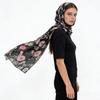 Korean Style Floral Silk Scarf: Lightweight, Warm, Versatile Autumn/Winter Women's Shawl