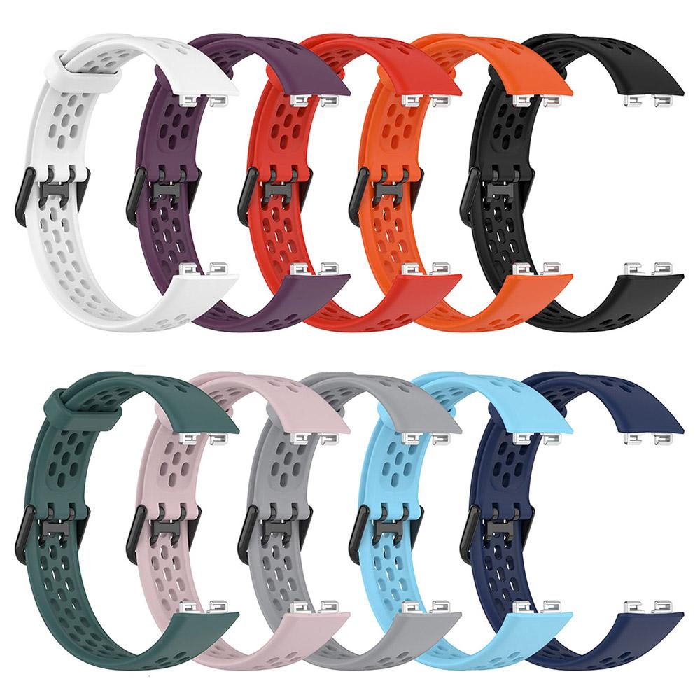 Breathable Silicone Wristband Strap For Huawei Band 8 9 10 Bracelet Watchband