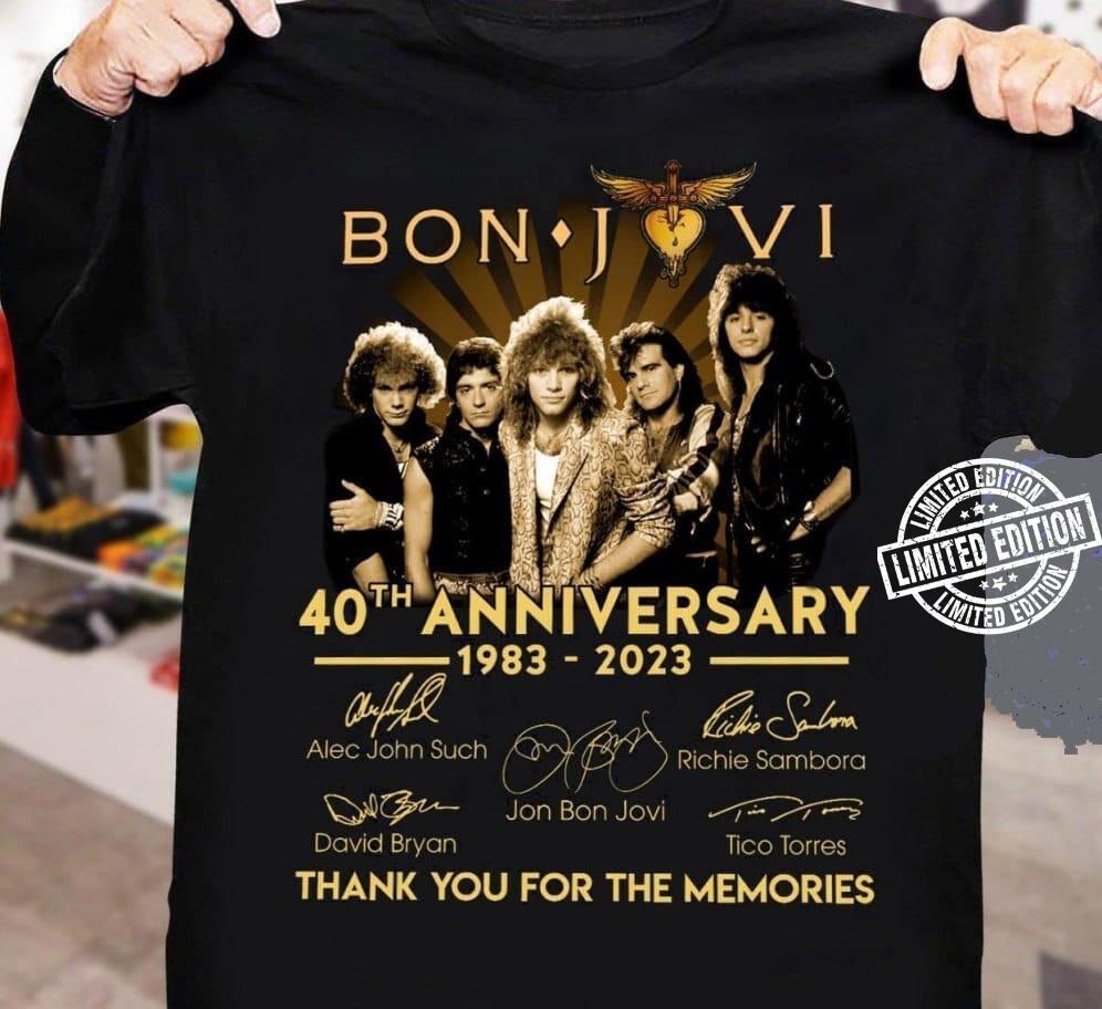 Рождественский подарок Bon Jovi 40-летний юбилейный тур Унисекс Все размеры Футболка 24D416 Унисекс Футболка M