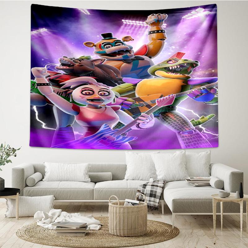 Fnaf Horror Circus Tapestry, Unique Design Tapestry, Wall Decor for Bedroom,Livingroom, Playroom,Heartwarming Fan Holiday Gifts