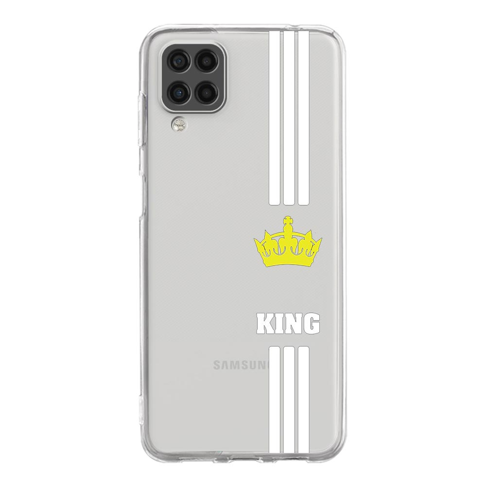 Phone Case For Samsung A13 A33 A35 A55 A73 A53 A23 A51 A71 A21S A12 A31 A41 A05s A03S A15 A25 5G Couple Style Crown king Queen