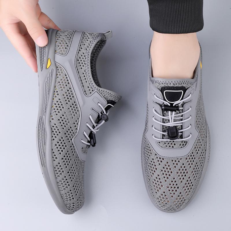 Fashion Summer New Men Breathable Casual Sports Anti Slip Mesh Shoes Fashionable Brand Men's Outdoor Water Wading Soft Soled Mesh Shoes