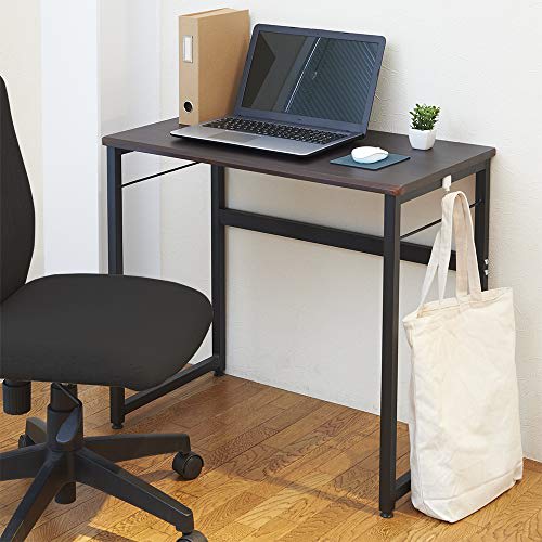 Nakabayashi Desk Office Desk 800 X 450mm Dark Wood Grain AMD-8045-DM