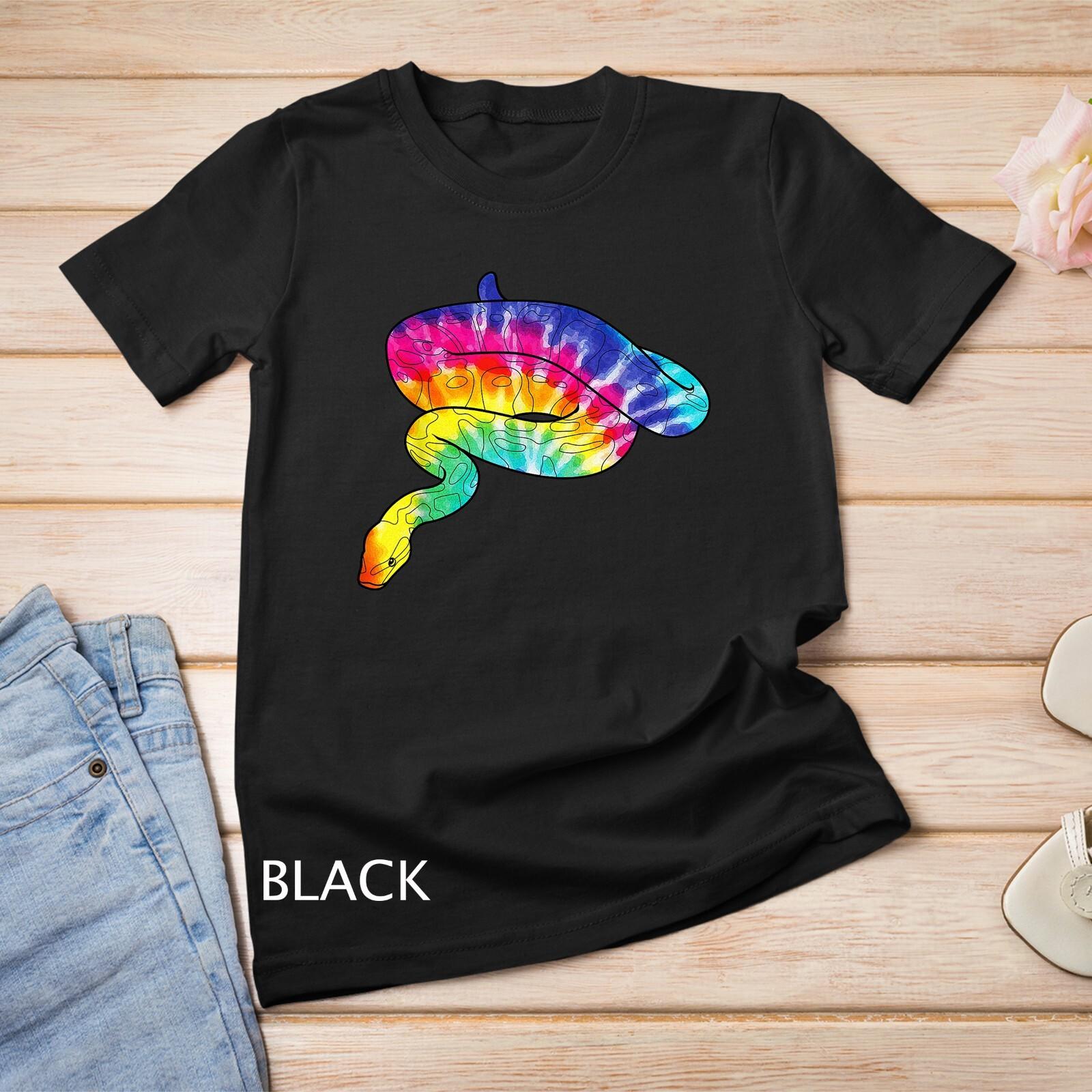 Retro Vintage Tie Dye Cobra Boa Snake Ball Python Reptile T-Shirt Mens Womens Tees Top Unisex T-Shirt Mens Womens Tees Top L