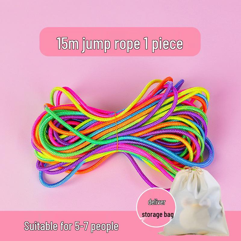 Collective Skipping Rope for Girls: Nostalgic Elastic Band for Kids' Sports Activities