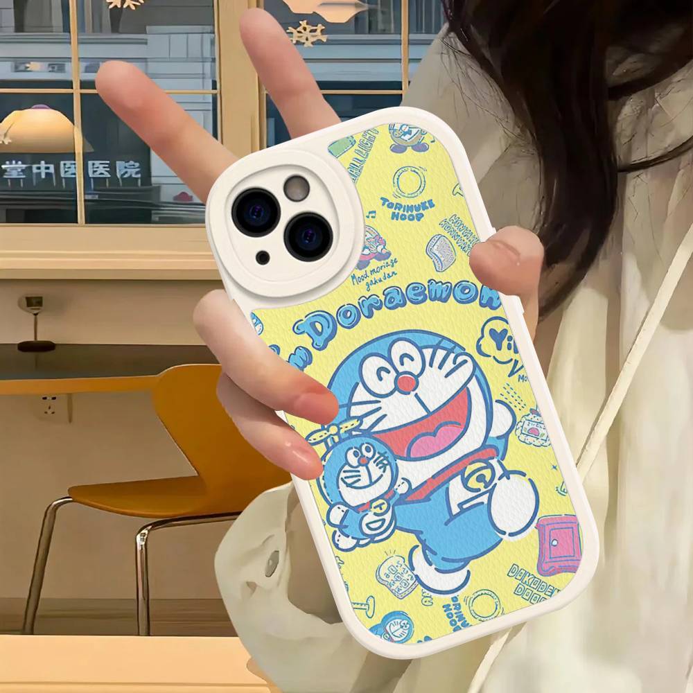 Hot Classic D-Doraemons Cartoon Phone Case Hard Leather For IPhone 14 13 16 Mini 15 14 11 12 Pro Max Plus Fundas