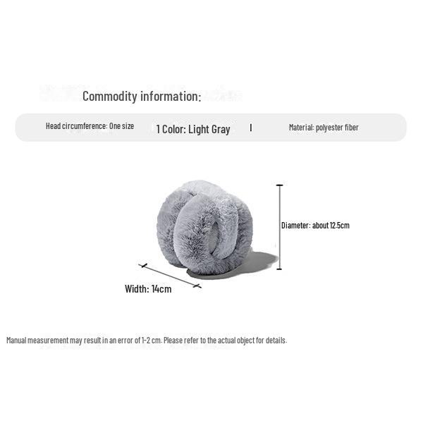 Plush Antifreeze Earmuffs - Unisex Winter Ear Warmers with Imitation Rabbit Fur, Cute and Cold-Proof.