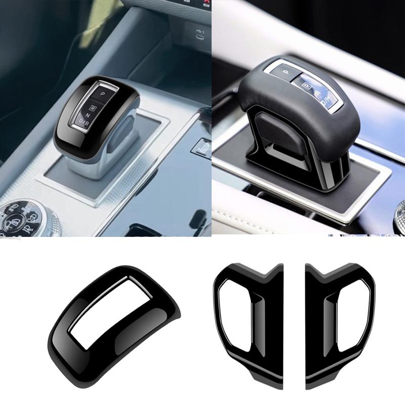 For Mitsubishi Outlander   2024 ABS Black Carbonfiber Car Gear Head Knob Cover Trim  Handball Button Lower Box Cover